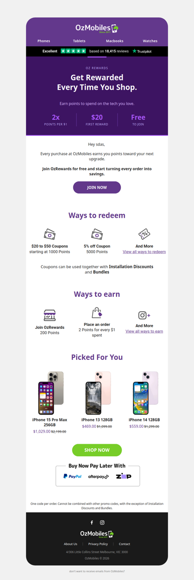 Get Rewarded Every Time You Shop 🤩