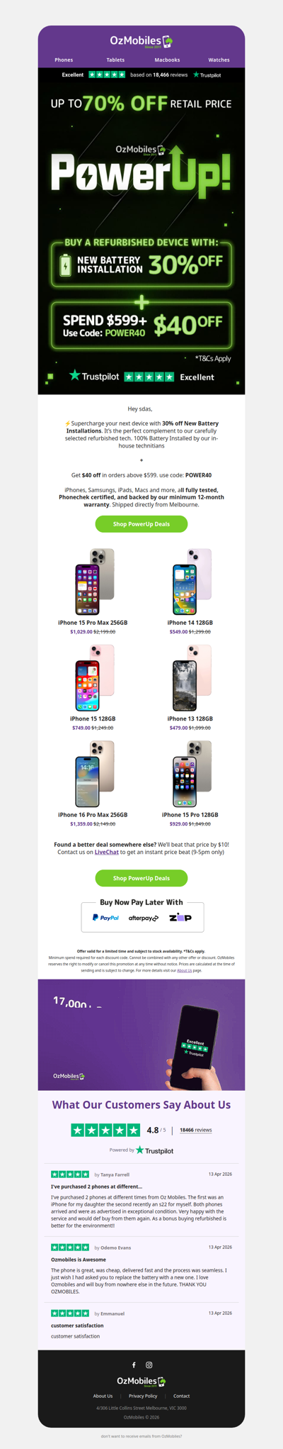 Supercharge your Tech with 30% off 🔋 New Battery