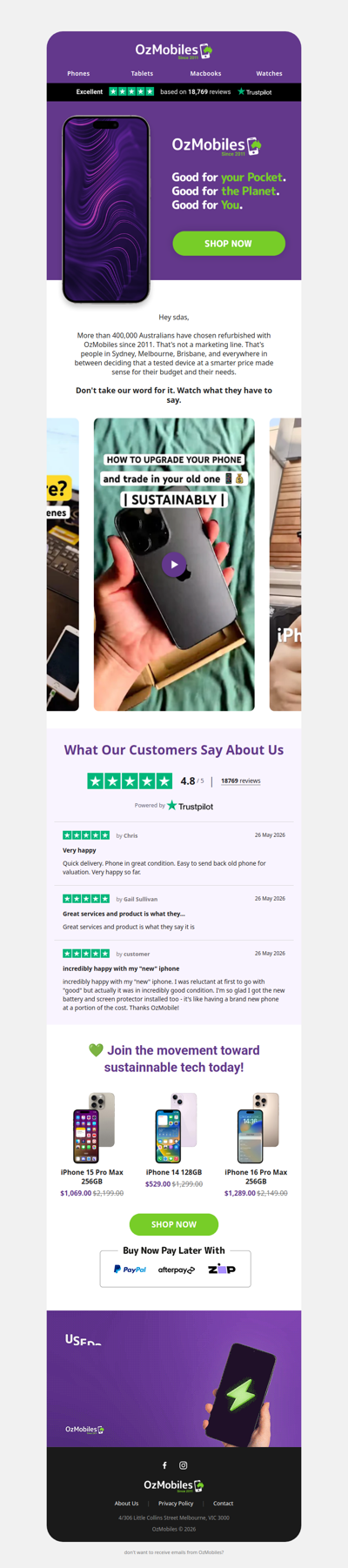 400k Australians chose refurbished. Here's why.