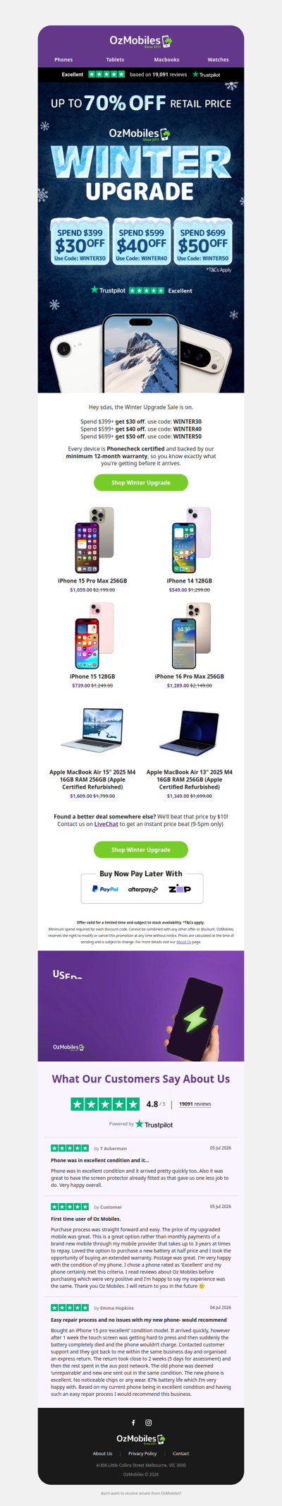 Winter Upgrade Sale: up to $50 off ❄️