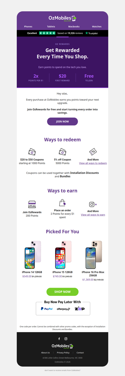 Get Rewarded Every Time You Shop 🤩