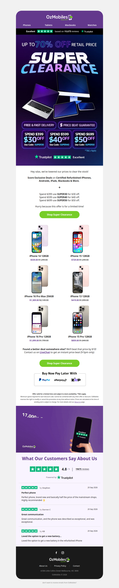 Still browsing? Up to $50 OFF Premium Refurbs!