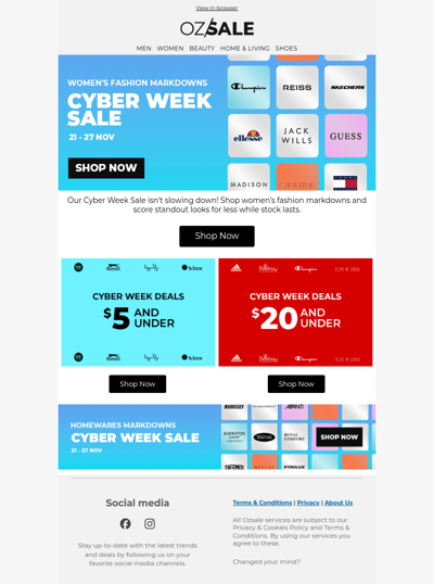 $5 & Under Cyber Week Deals