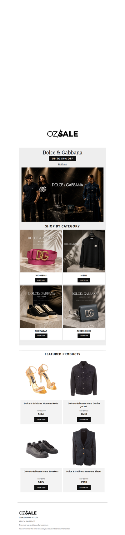 Dolce & Gabbana Up To 84% Off | Explore 400+ Designer Styles