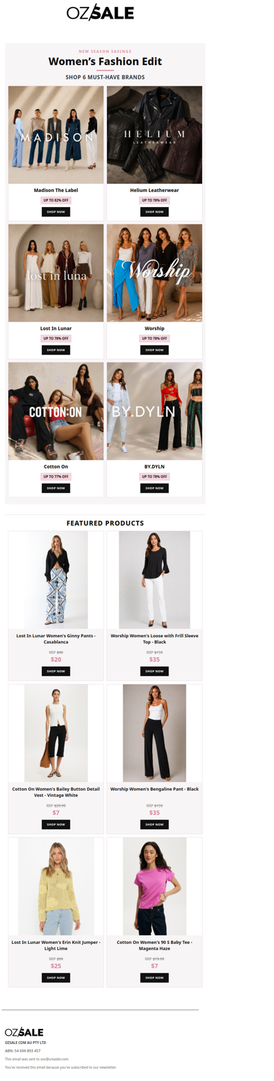 Women’s Fashion Edit | Up to 82% Off