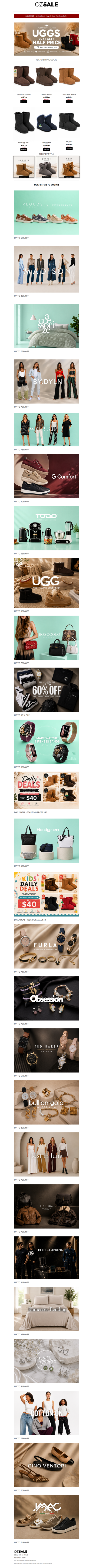 Leather UGG | Buy 1, Get 1 HALF PRICE. Klouds - Extra 10% Off, Madison The Label, Accessorize - Extra 10% Off, BY.DYLN & MORE