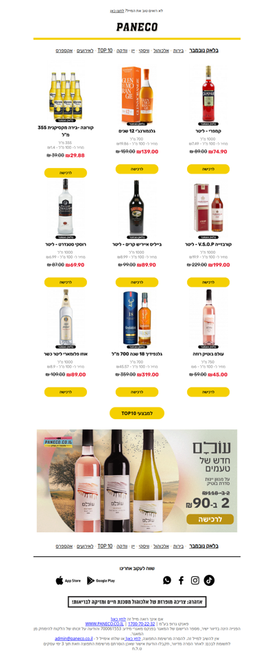 אתם בחרתם! 🎉 10 המשקאות האהובים ביותר 🍹🥂 במבצעים בלעדיים 🌟| פרסומת