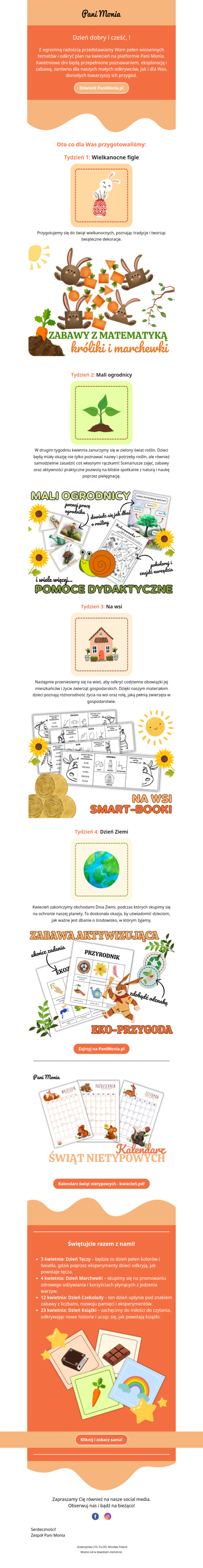 🔔Cześć, ! Wspaniałości na Kwiecień czekają na Ciebie na PaniMonia.pl!