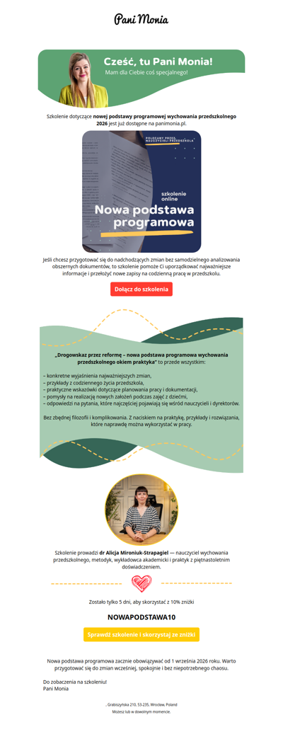🔔Ostatnie 5 dni zniżki na szkolenie o nowej podstawie programowej!