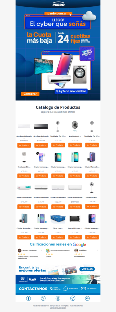 💙 El Cyber que soñás sigue hoy en Pardo ⚡ Miles ya compraron ¿Vos qué esperás? 😱