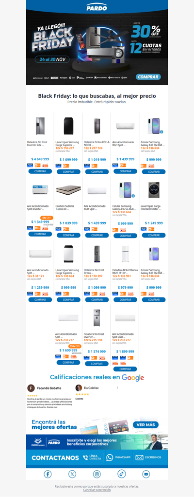 🔥 Hasta 30% OFF + 12 cuotas ¡BLACK FRIDAY YA DISPONIBLE! 🖤