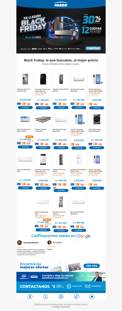 ¡BOMBA en el Black Friday! 💣 Hasta 30% off y 12 cuotas que te salvan el verano