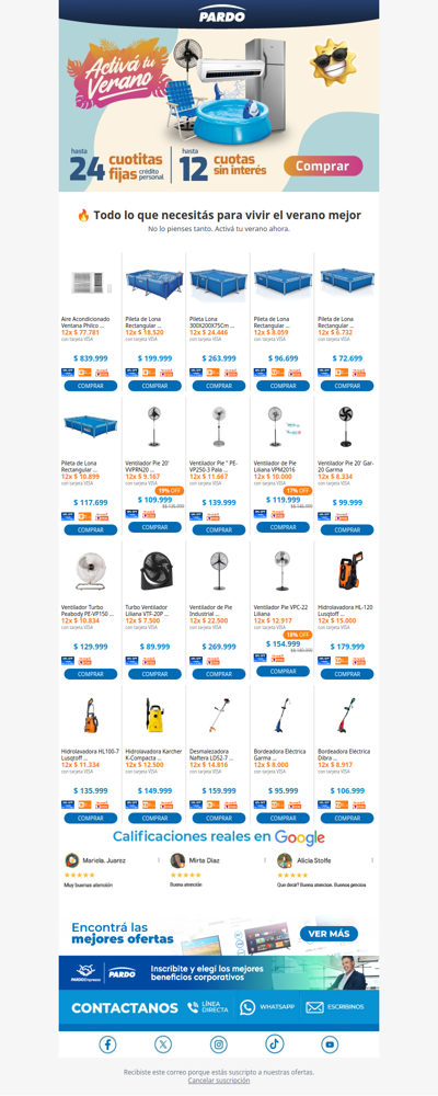 Verano ON 😎 Excusas OFF | Hasta 24 cuotitas fijas