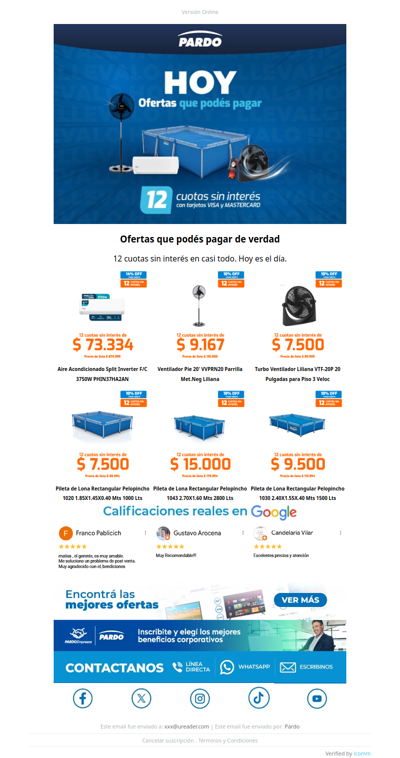 SOLO PARA VOS: 12 cuotas sin interés en casi todo 😍