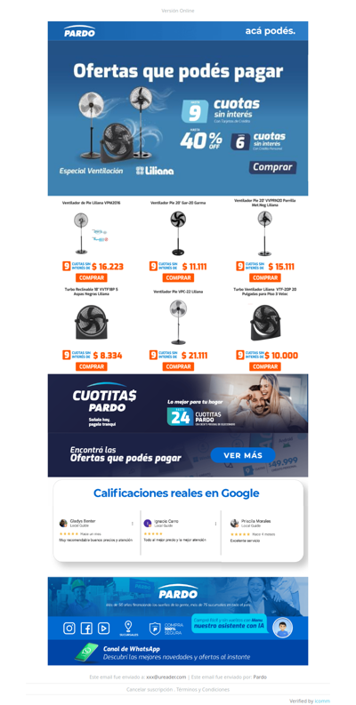 ¡30 GRADOS EN OTOÑO! 40% OFF y 9 cuotas sin interés en Liliana 🌬️🔥