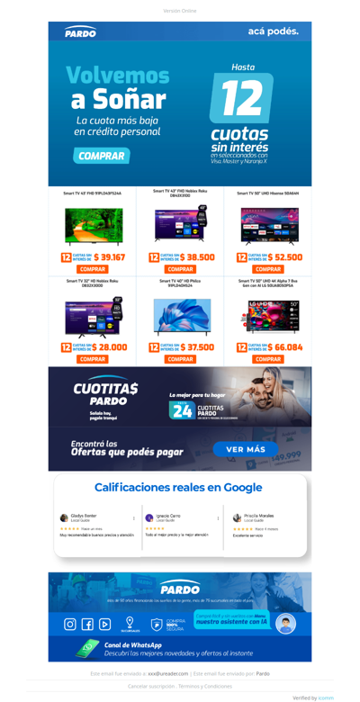 VOLVEMOS A SOÑAR: 12 cuotas sin interés en seleccionados ✨