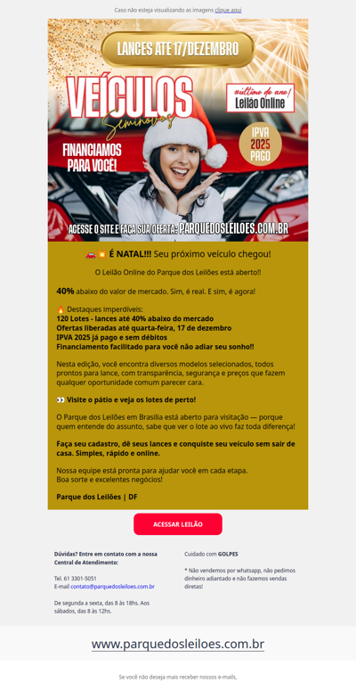 É NATAAAL! 40% abaixo do mercado - 120 veículos só até quarta, 17 de dezembro!!
