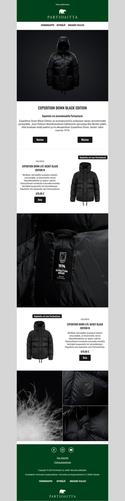 Expedition Down Black Edition