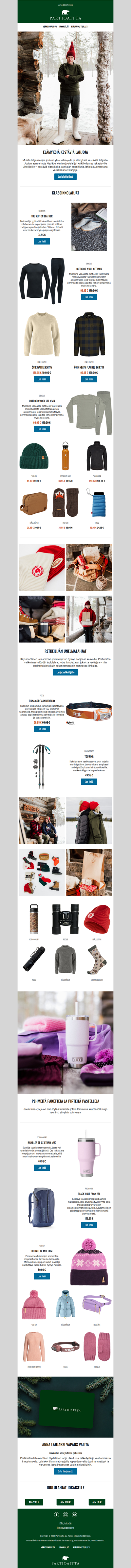 Elämyksiä kestäviä lahjoja