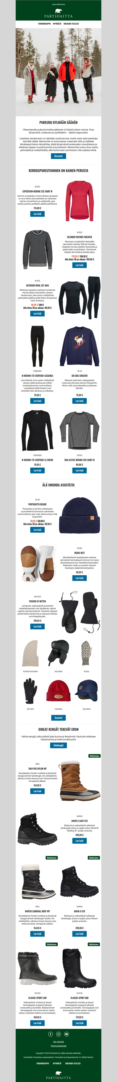 Pakkanen ei pysäytä