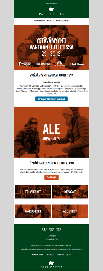 Outletin ystävämyynti