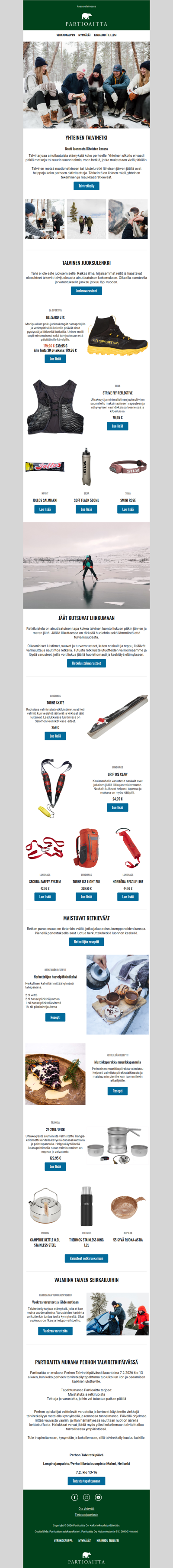 Perheen yhteinen talviretki