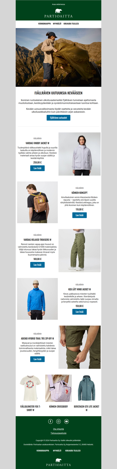 Ihastu Fjällräven uutuuksiin