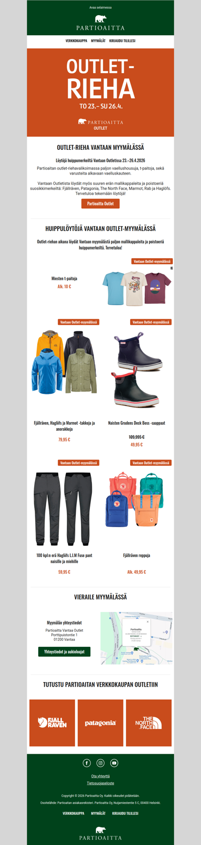 Outlet-rieha 23.-26.4.