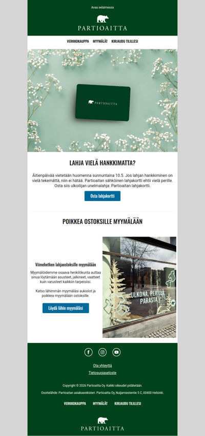 Lahja vielä hankkimatta?