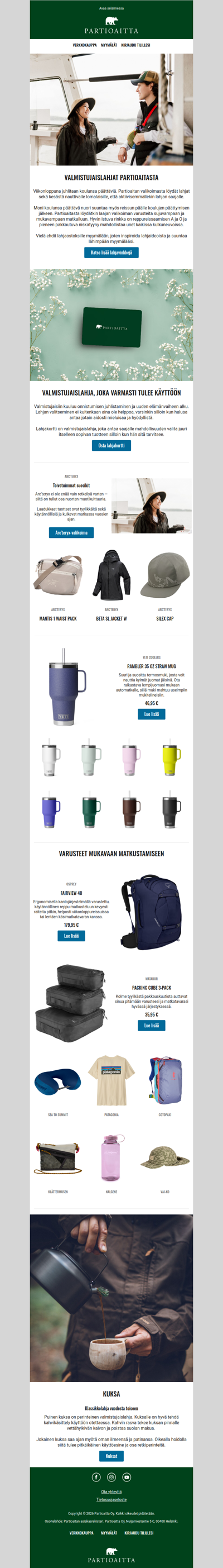 Lahjavinkit Partioaitasta