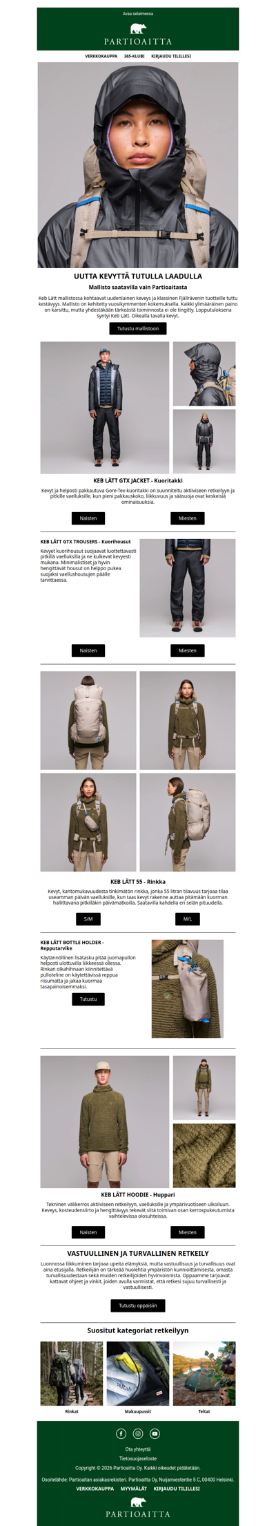 Fjällrävenin uusi vaellusmallisto