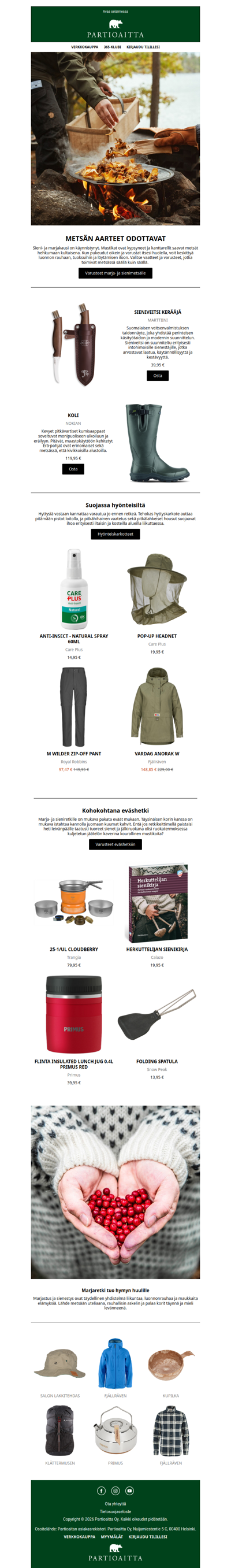 Metsän antimet odottavat