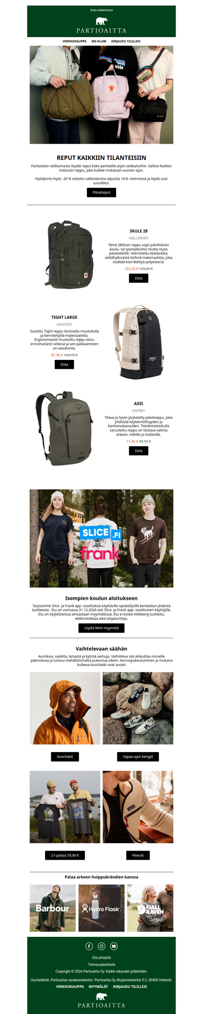 Vielä ehdit hyödyntää repputarjouksen
