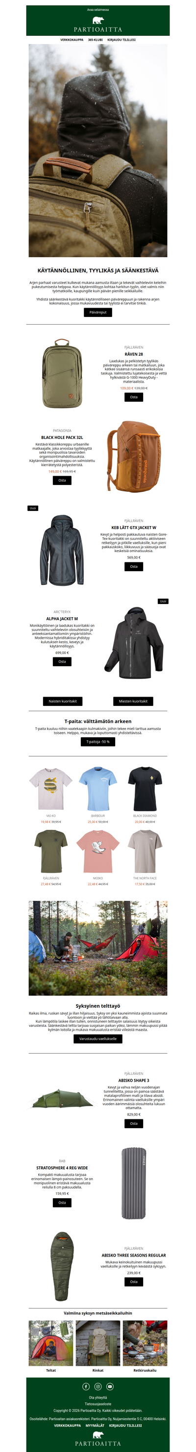 Käytännöllinen, tyylikäs ja säänkestävä