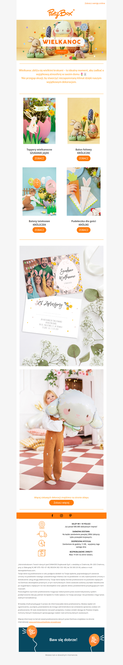 Świąteczny klimat zaczyna się od detali 🐰 Odkryj je na Partybox.pl