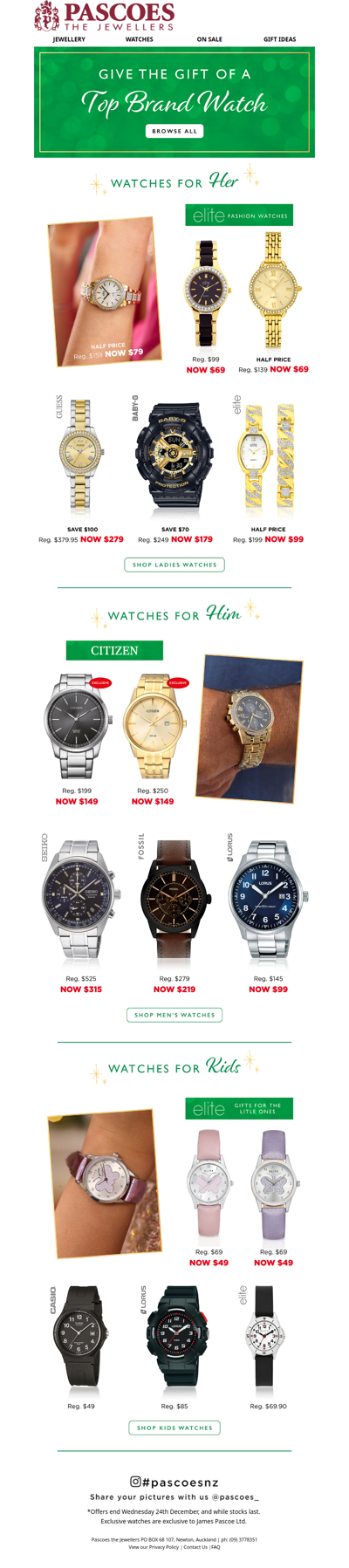 Top Brand Watches for Christmas!