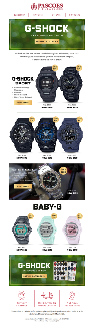 Shop the G-Shock Catalogue ~ Out Now