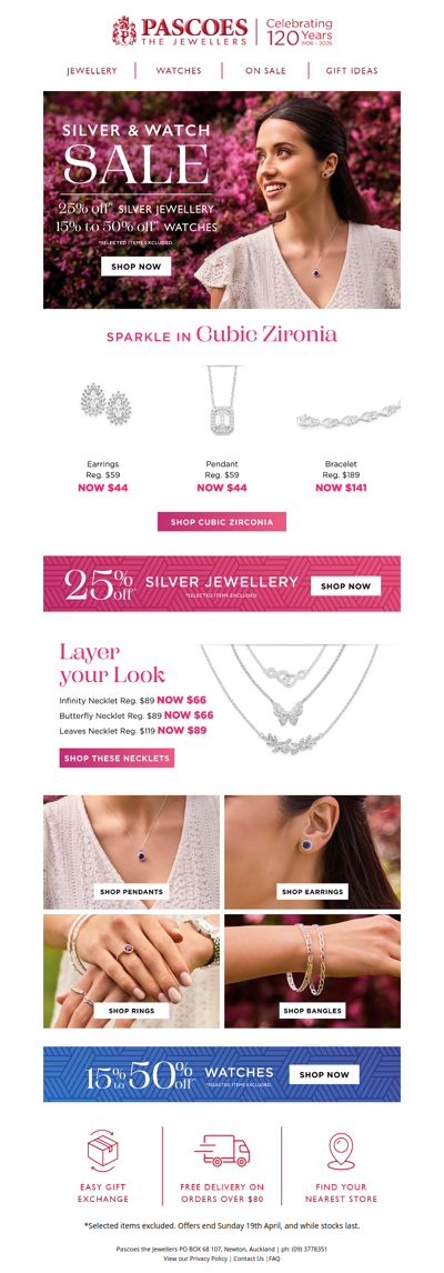 Save on Stunning Silver Styles