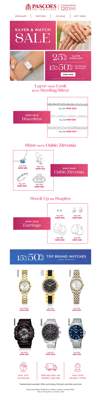 Silver & Watch Sale Ends Sunday