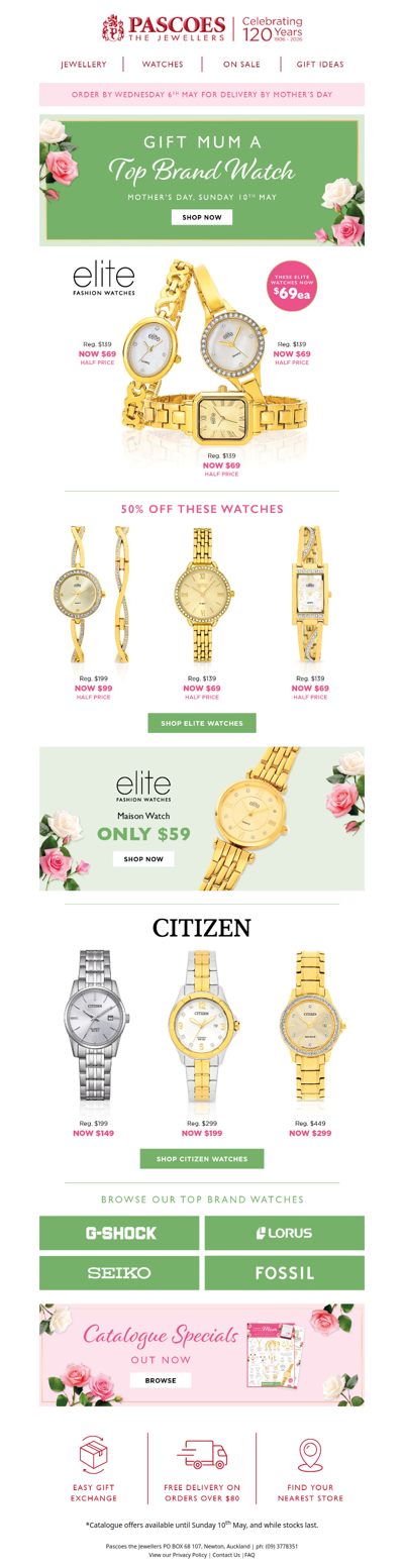 Gift Mum a Top Brand Watch