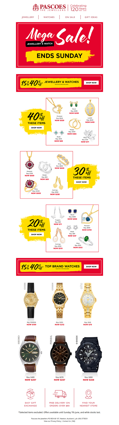 Mega Sale Ends Tomorrow!