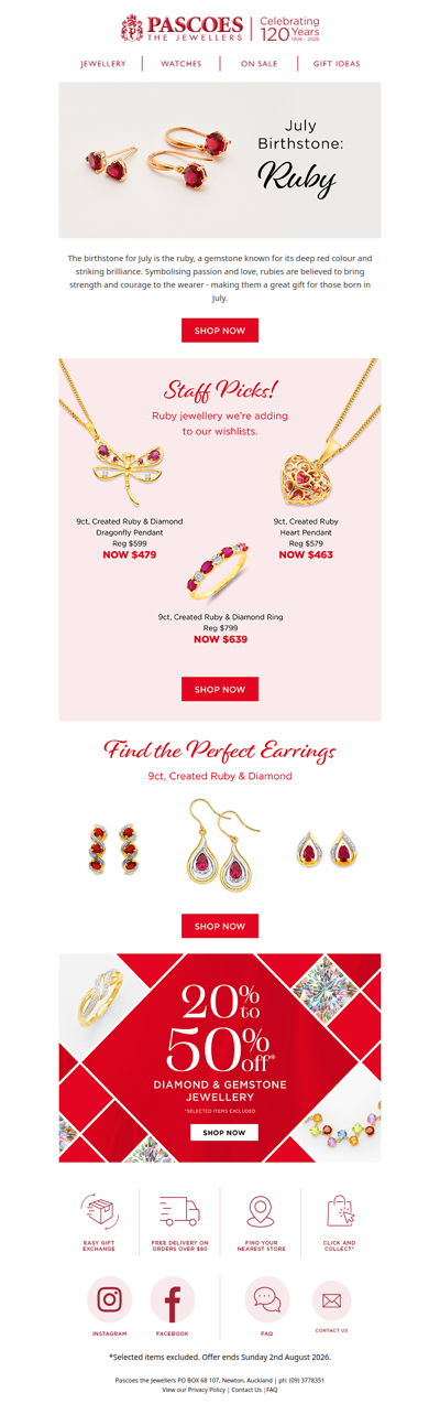 Celebrate a July Birthday with Ruby Jewellery