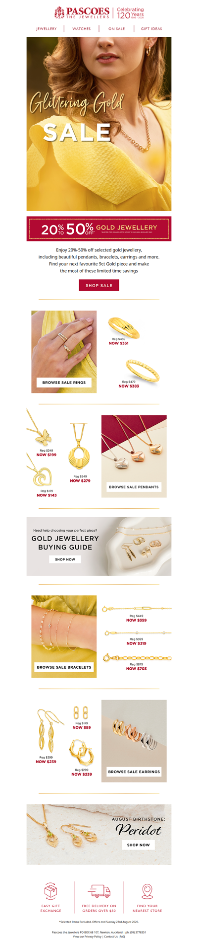 It's Time To Shine! Gold Jewellery Sale on Now