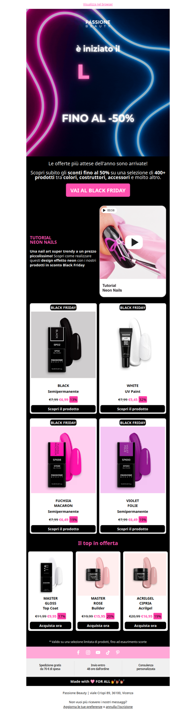 BLACK FRIDAY 🖤 Fino a -50% su 400+ prodotti