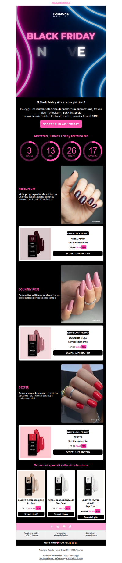 Il BLACK FRIDAY si fa ancora più ricco🖤