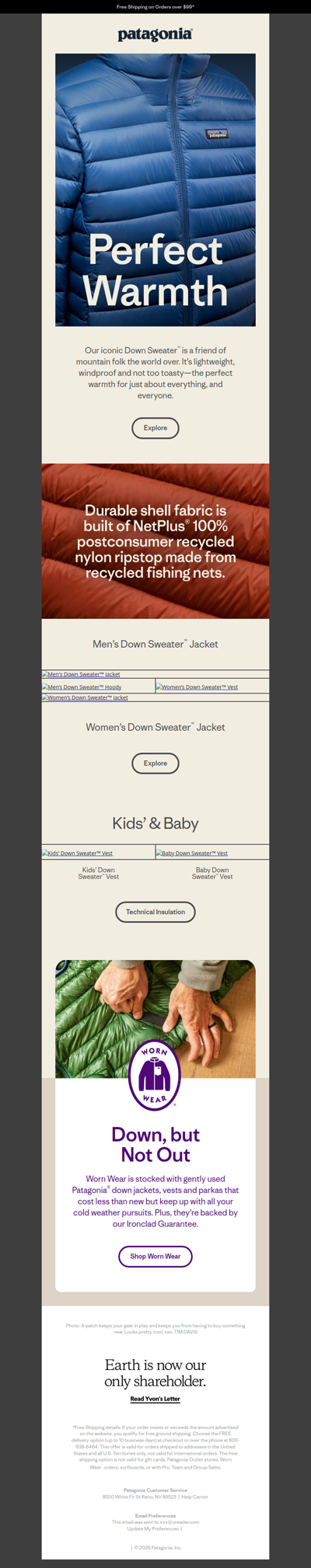 The iconic Down Sweater