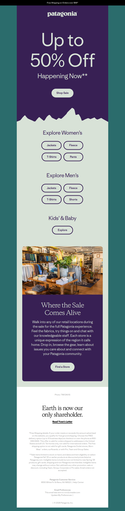 Up to 50% off past-season gear