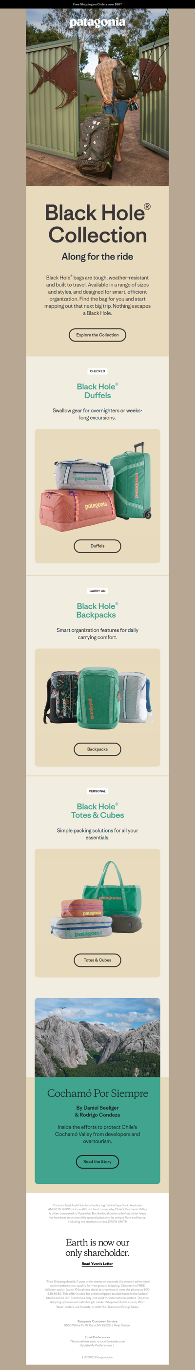 Black Hole bags built to travel