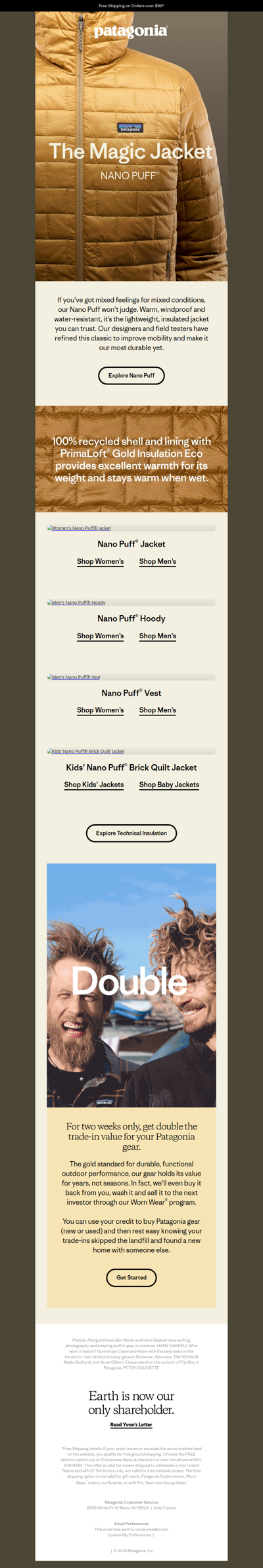 Nano Puff: Lightweight insulation for any pursuit