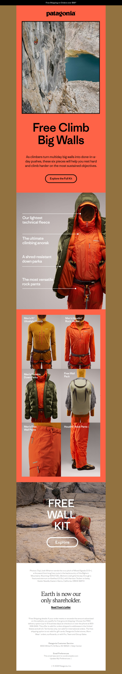 The Free Wall Kit for the future of rock climbing.